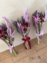 Load image into Gallery viewer, Lilac Dried Flower Lavender Rose Arrangement