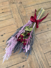 Load image into Gallery viewer, Lilac Dried Flower Lavender Rose Arrangement