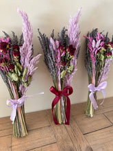 Load image into Gallery viewer, Lilac Dried Flower Lavender Rose Arrangement