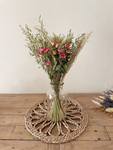 Load image into Gallery viewer, Dried Rose & Green Grasses Flower Arrangement