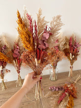 Load image into Gallery viewer, Autumn Dried Pampas Grass & Flower Bouquet Orange & Beige