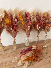 Load image into Gallery viewer, Autumn Dried Pampas Grass & Flower Bouquet Orange & Beige