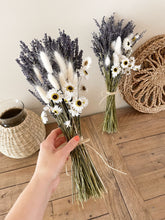 Load image into Gallery viewer, Lavender Dried Flower Bunch With Daises &amp; Bunny Tails

