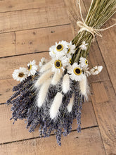 Load image into Gallery viewer, Lavender Dried Flower Bunch With Daises &amp; Bunny Tails

