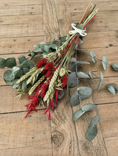 Load image into Gallery viewer, Preserved Eucalyptus Christmas Bouquet | Red &amp; Green Dried Flowers That Last
