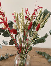 Load image into Gallery viewer, Preserved Eucalyptus Christmas Bouquet | Red &amp; Green Dried Flowers That Last
